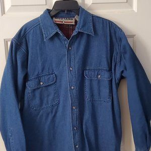 Mustang Authentic  Brand Denim Flannel Shirt Size L